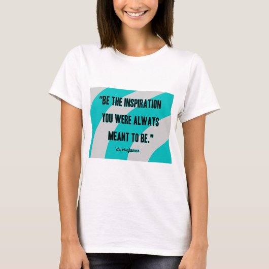 Inspiratie Vrouwen Wit Basic T Shirt (Voorkant)