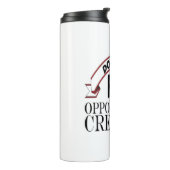 Inspiratie "wacht niet op kans creëer it" thermosbeker (Gedraaid links)