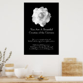 Inspiratie White Rose Poster (Keuken)