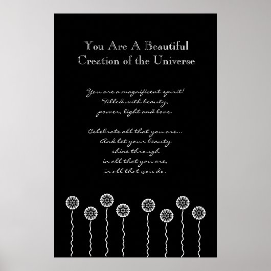 Inspiratie Witte bloemen V002 Poster (Voorkant)