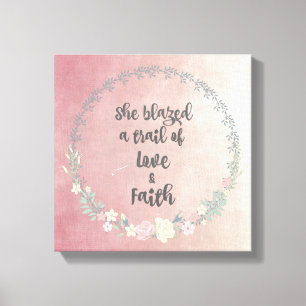Inspiratie: Ze blaasde een spoor van liefde en gel Canvas Afdruk