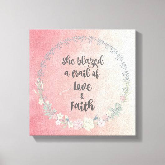 Inspiratie: Ze blaasde een spoor van liefde en gel Canvas Afdruk (Voorkant)