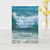 Inspiratie Zee Wave Nautical E.E. Cummings Quote Kaart (Gele Bloem)