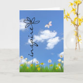Inspiratiebloem en vlinderbloemigen kaart (Gele Bloem)