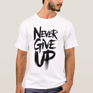 Inspiratieborstel Calligrafie Nooit Opgeven T-shir T-shirt