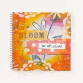 Inspiratief bloemendagboek “BLOEI, Wees origineel” Notitieboek (Voorkant)