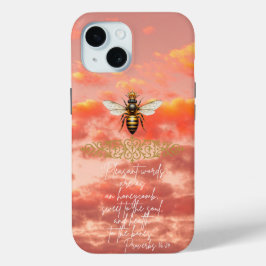 Inspiratief Religieus Zonsondergang Lucht Koningin iPhone 15 Case