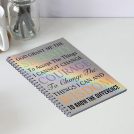 Inspiratief Serenity Gebed Kleurrijke Regenboog Notitieboek