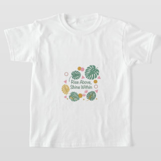 Inspiratief Tropisch Monstera Palmblad Positief T-shirt