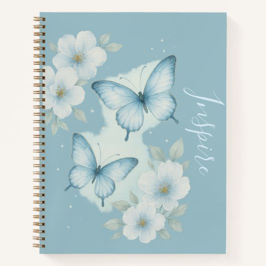 Inspiratief Vlinder Bloem Notitieboek (Voorkant)