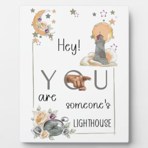 Inspiratief vuurtorengeschenk positieve herinnerin fotoplaat