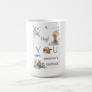 Inspiratief vuurtorengeschenk positieve herinnerin koffiemok