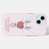 Inspiratiegeloof Roze Stip Duif Hart Topiaire Case-Mate iPhone Case (Achterkant (horizontaal))