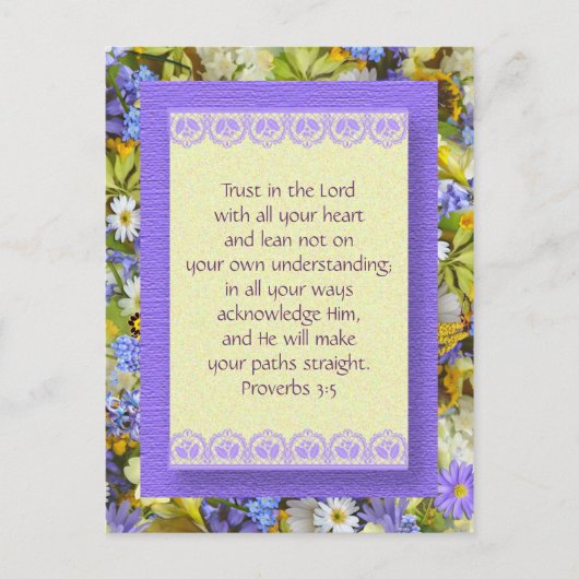 Inspiratiekaart - Vertrouw op God - Briefkaart (Voorkant)
