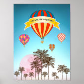 Inspiratieposter met hete luchtballonnen poster (Voorkant)