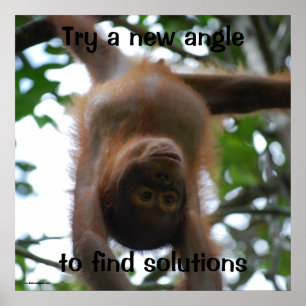 Inspiratieprobleem Oplossen van hoogte Poster