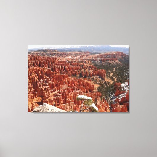 Inspiratiepunt bij Bryce Canyon I Canvas Afdruk (Voorkant)