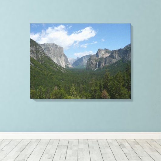 Inspiratiepunt in het Nationaal Park Yosemite Canvas Afdruk (Insitu (Houten vloer))