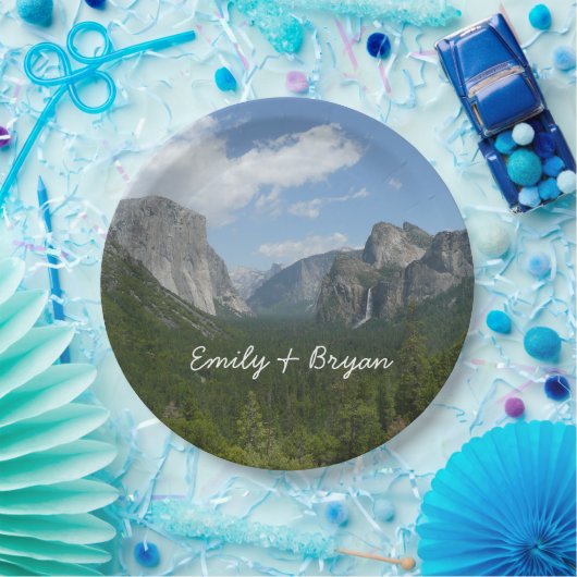 Inspiratiepunt in het Nationaal Park Yosemite Papieren Bordje (Feest)