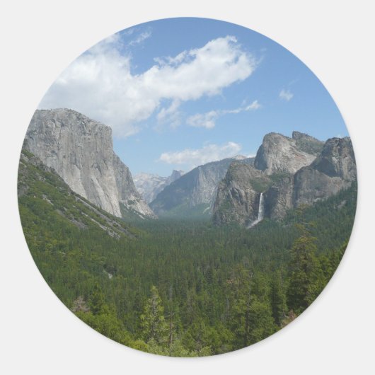Inspiratiepunt in het Nationaal Park Yosemite Ronde Sticker (Voorkant)
