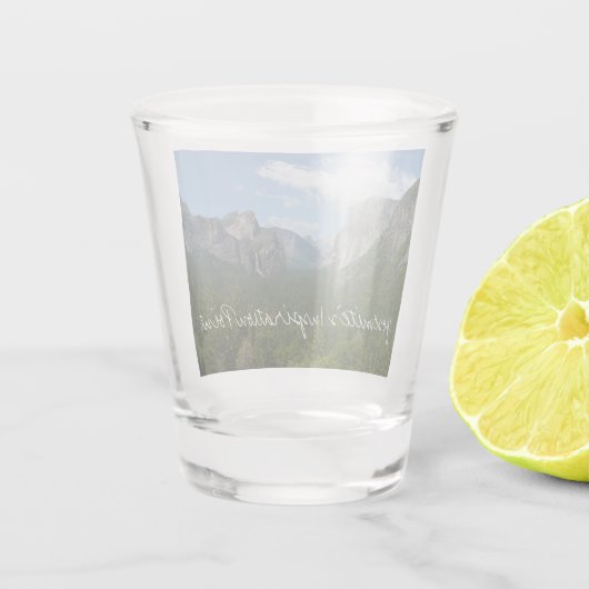 Inspiratiepunt in het Nationaal Park Yosemite Shot Glas (Achterkant)