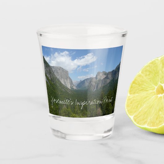 Inspiratiepunt in het Nationaal Park Yosemite Shot Glas (Voorkant)