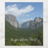 Inspiratiepunt in het Nationaal Park Yosemite Wijn Etiket (Enkel label)