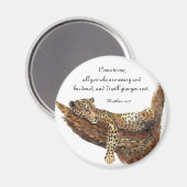 Inspiratieschema, Waterverf luipaard Magneet (Voorkant / Achterkant)