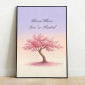 Inspiratieve Kersenbloesem Sakura Poster Wandkunst