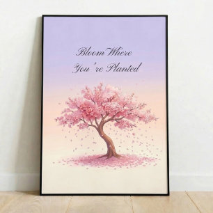 Inspiratieve Kersenbloesem Sakura Poster Wandkunst