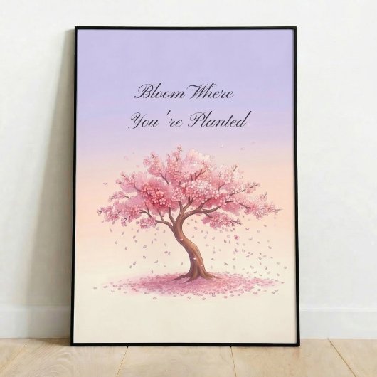 Inspiratieve Kersenbloesem Sakura Poster Wandkunst