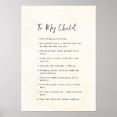 Inspiratieve Moeder aan Kind Poster (Voorkant)