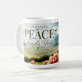 Inspiratieve Natuur Koffiemok 'Vrede Vindt Jou'