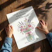 Inspiratieve Poster met Wilde Bloemen in Metselpot