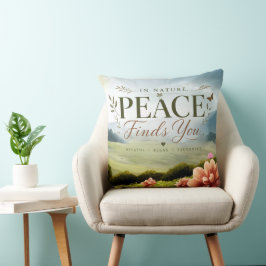 Inspiratieve Worpkussen 'Vrede Vindt Jou' Kussen