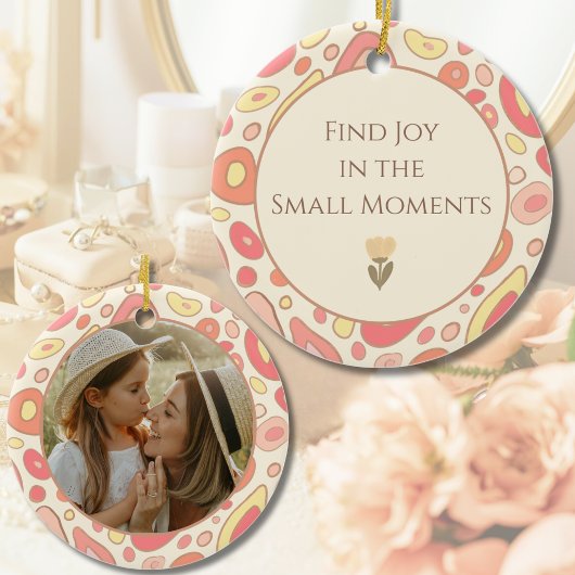 Inspiratieversiering met aangepaste foto keramisch ornament