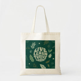 Inspiratievolle botanische typografie tas cadeau t
