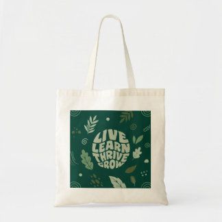 Inspiratievolle botanische typografie tas cadeau t