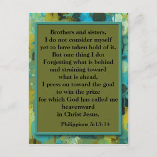 Inspiratievolle christelijke Bijbeltekstansichtkaa Briefkaart
