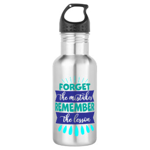 Inspiratiewoorden "vergeet de fouten" Tumbler Waterfles