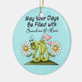 Inspiratieworm-versiering Keramisch Ornament (Links)