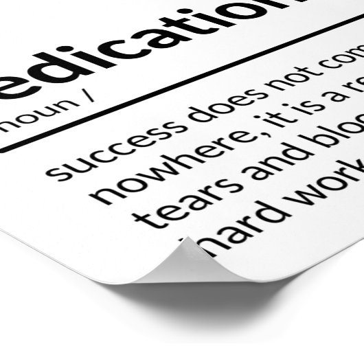 Inspiration Dedication Quote Poster (Hoek)