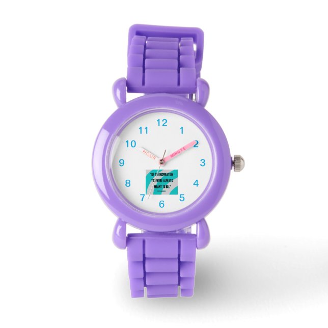 Inspiration Kind's Red Glitter Strap Watch Horloge (Voorkant)