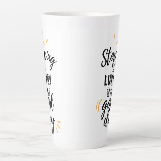 Inspiration Motivation Coffee Latte Mok (Voorkant)