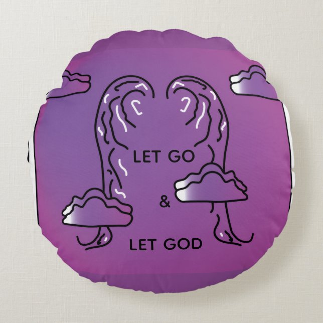 Inspiration Pillow Purple Rond Kussen (Voorkant)