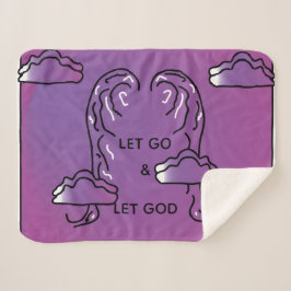 Inspiration Pillow Purple Sherpa Deken