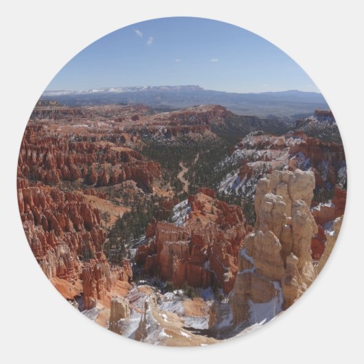 Inspiration Point bij Bryce Canyon II Ronde Sticker (Voorkant)