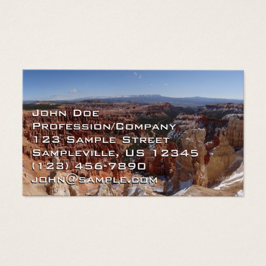 Inspiration Point bij Bryce Canyon II Visitekaartje (Voorkant)
