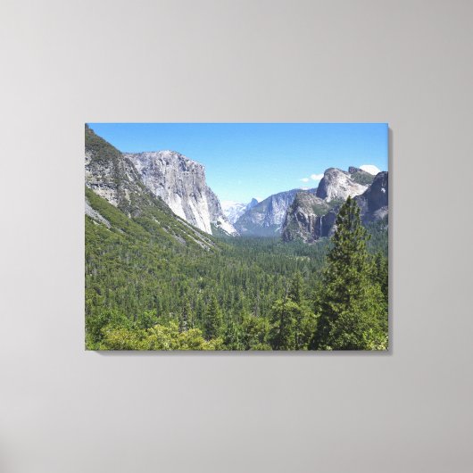 Inspiration Point in Yosemite National Park Canvas Afdruk (Voorkant)