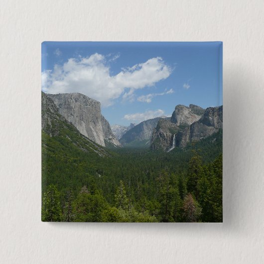 Inspiration Point in Yosemite National Park Vierkante Button 5,1 Cm (Voorkant)